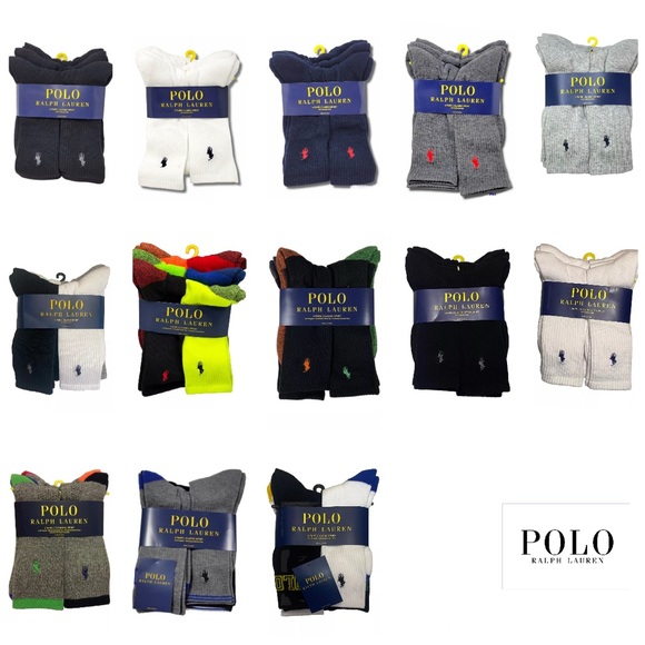 Polo Ralph Lauren Cushioned Crew Socks - Picture 1 of 16